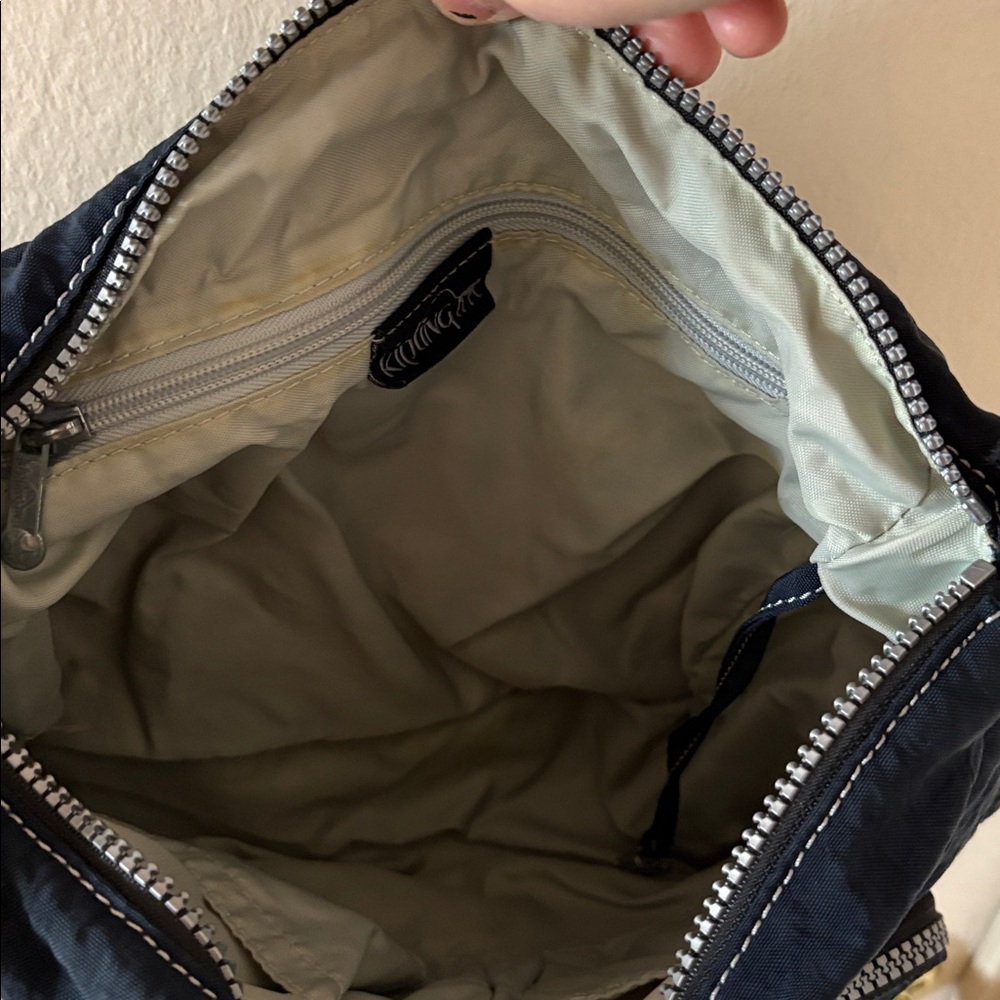 Kipling Navy Blue Crossbody Cargo Bag with Black Strap - Picture 7 of 8